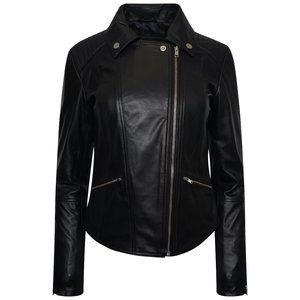 NEW Barney's Originals BELLINA real leather jacket in black 1085an